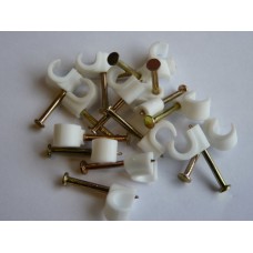 White 6 / 7mm Coax / Mains Cable Clip